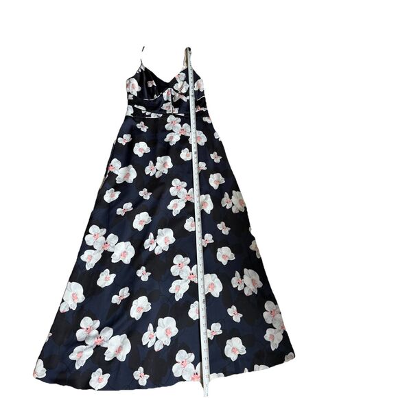 Banana Republic Maxi Slip Dress Sz 2 Tall Strappy Pieced Floral Coquette Empire - Picture 11 of 14